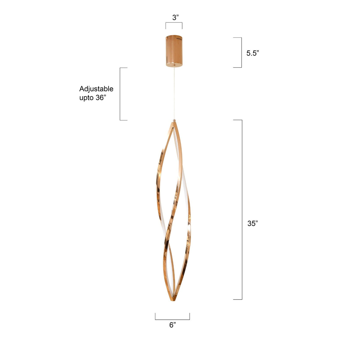 Shop Truly Madly Large Rose Gold LED Pendant Light Bangalore