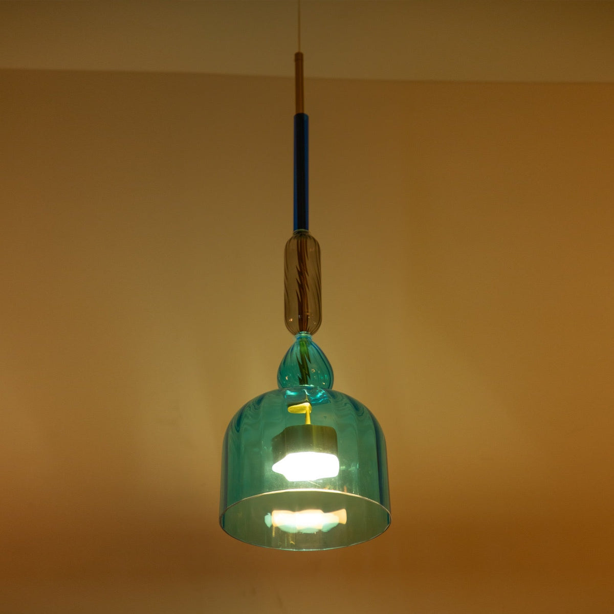 Shop Vivid Blue Amber LED Pendant Light Corner