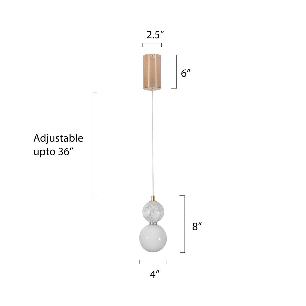Shop White Marble LED Pendant Light Counters