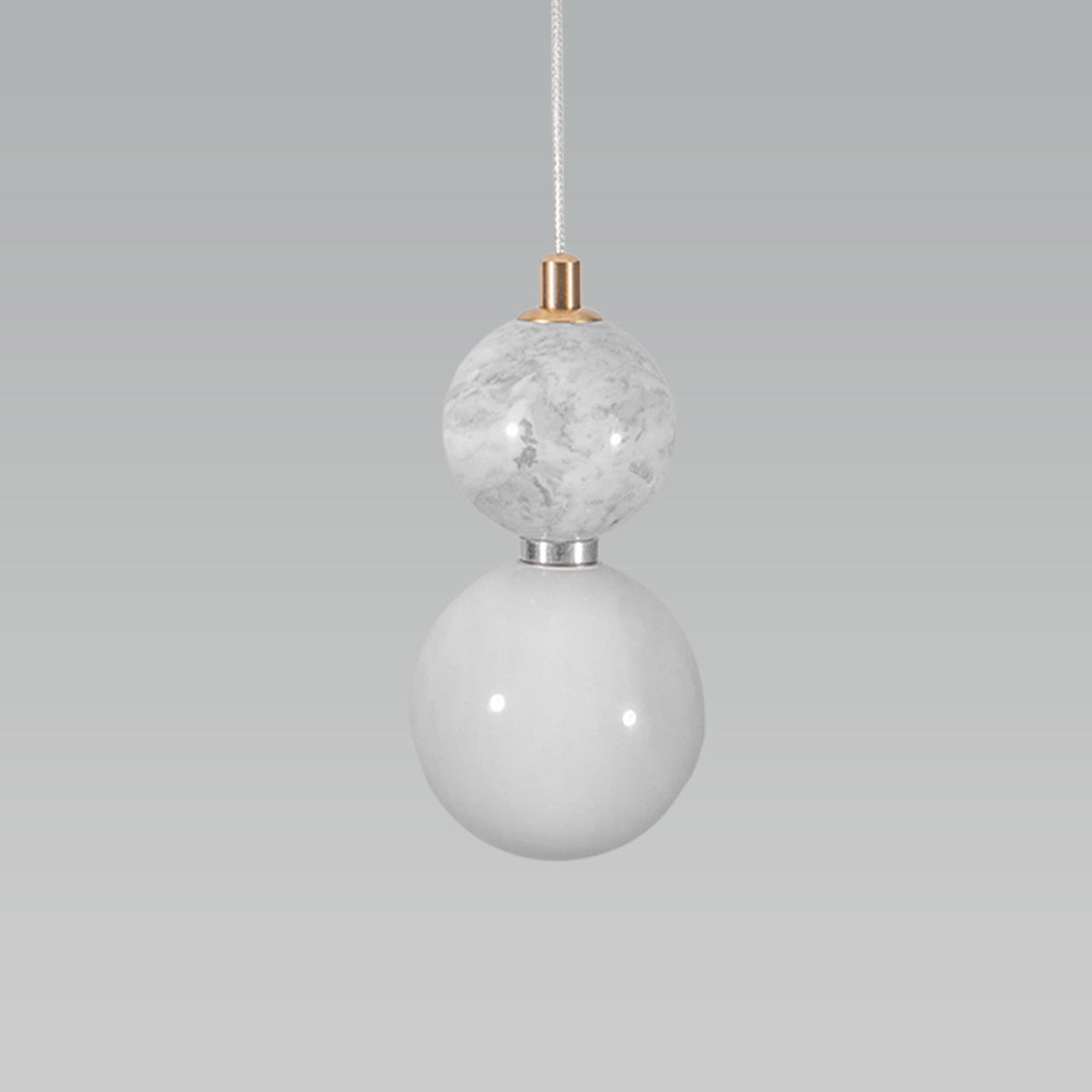 Shop White Marble LED Pendant Light best side