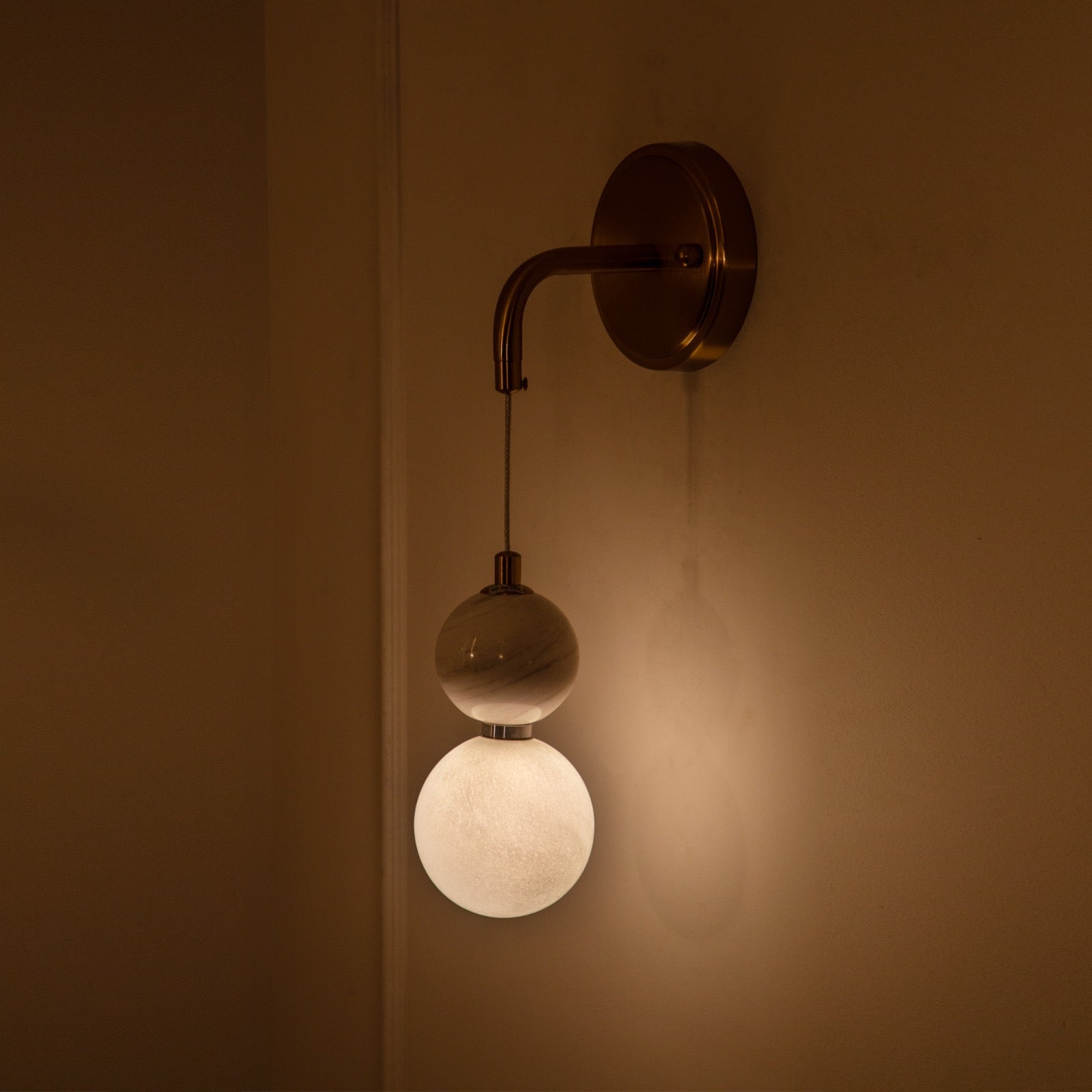 Buy White Marble LED Wall Light Sconce