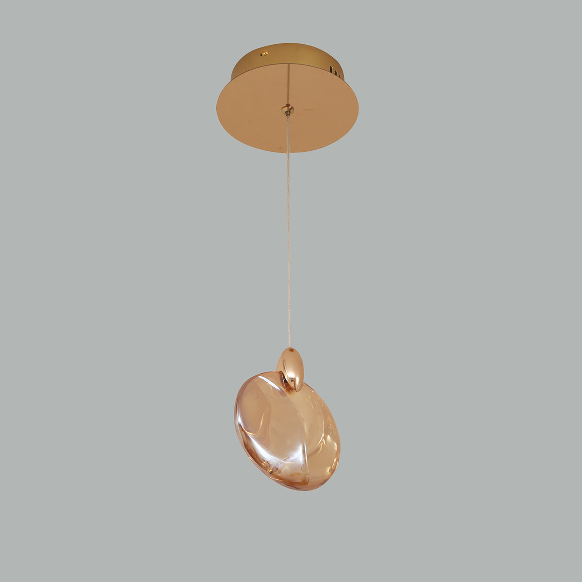 Thoughtful Amber Glass LED Pendant Light Online