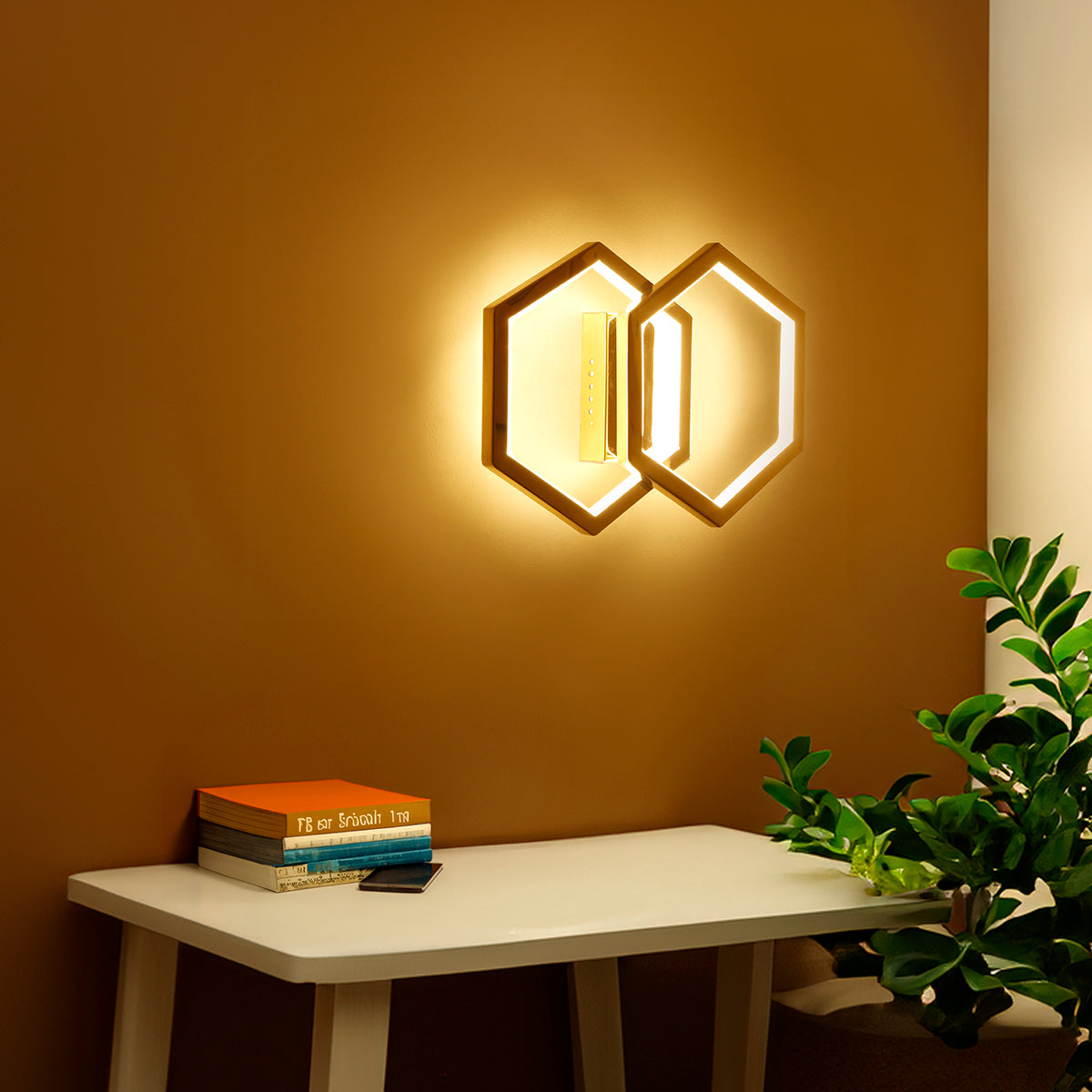 Shop Twin Ties Gold LED Wall Light Interior Lights