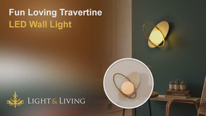 Fun Loving Travertine LED Wall Light Video