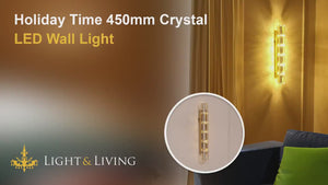 Holiday Time 450mm Crystal  LED Wall Light Video