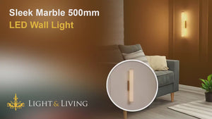 Sleek Marble 500mm LED Wall Light Video