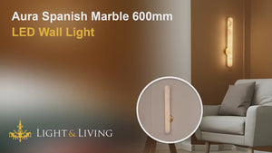 Aura Spanish Marble 600mm LED Wall Light Video