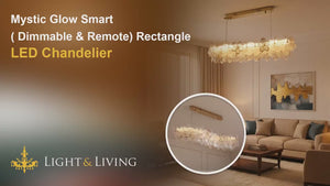 Mystic Glow Smart ( Dimmable & Remote) Rectangle LED Chandelier Video