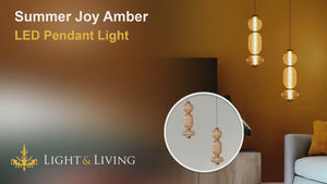 Summer Joy Amber LED Pendant Light Video