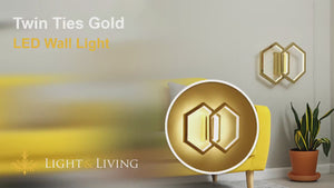 Twin Ties Gold LED Wall Light Video