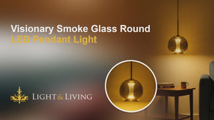 Visionary Smoke Glass Round LED Pendant Light video
