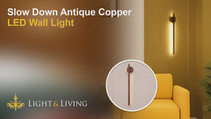 Slow Down Antique Copper LED Wall Light Video