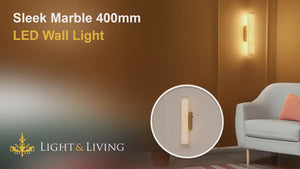 Sleek Marble 400mm LED Wall Light Video