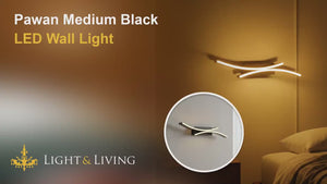 Pawan Medium Black LED Wall Light Video