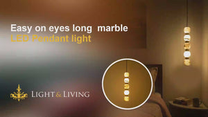 Buy Easy on eyes long marble LED Pendant light video
