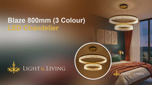 Buy Blaze 800mm 3 Colour LED Chandelier video