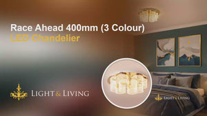 Buy Race Ahead 400mm 3 ColourLED Chandelier video