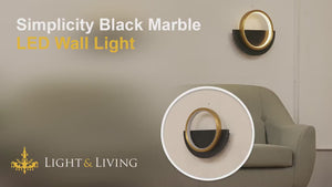 Simplicity Black Marble LED Wall Light Video