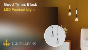 Good Times Black LED Pendant Light Video