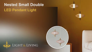 Nested Small Double LED Pendant Light Video