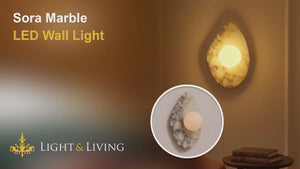Sora Marble LED Wall Light Video