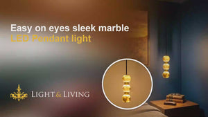 Buy Easy on eyes sleek marble LED Pendant light video