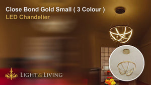 Close Bond Gold Small ( 3 Colour ) LED Chandelier Video