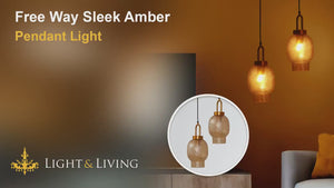 Free Way Sleek Amber Pendant Light Video