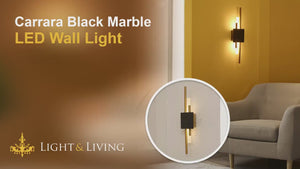 Carrara Black Marble LED Wall Light Video
