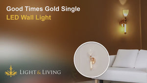 Good Times Gold Single LED Wall Light Video