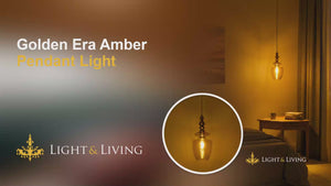 Buy Golden Era Amber Pendant Light video