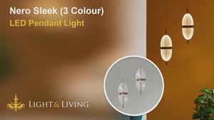 Nero Sleek (3 Colour) LED Pendant Light Video