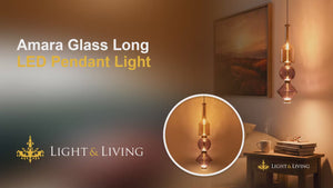 Buy Amara Glass Long LED Pendant Light video 