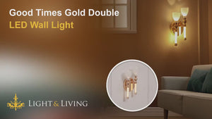 Good Times Gold Double LED Wall Light Video