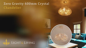 Zero Gravity 600mm Crystal Chandelier Video