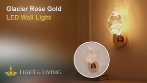 Glacier Rose Gold LED Wall Light Video