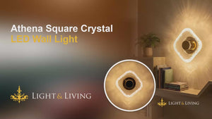 Buy Athena Square Crystal LED Wall Light video