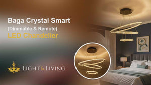 Baga Crystal Smart Dimmable Remote LED Chandelier video
