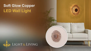 Soft Glow Copper LED Wall Light Video