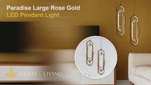 Paradise Large Rose Gold LED Pendant Light Video