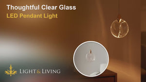 Thoughtful Clear Glass LED Pendant Light Video