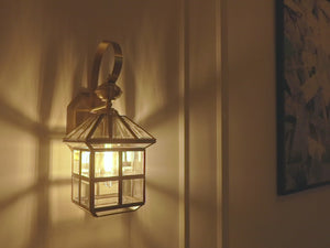 Square Brass Wall lamp Video