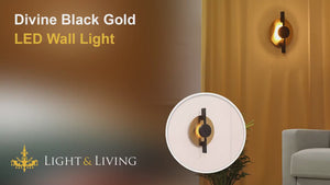 Divine Black Gold LED Wall Light Video