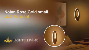 Nolan Rose Gold Small LED Pendant video