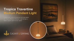 Buy Tropica Travertine Medium Pendant Light Video
