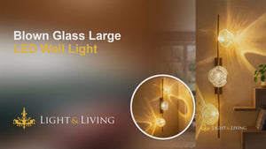 Buy Blown Glass Large LED Wall Light video