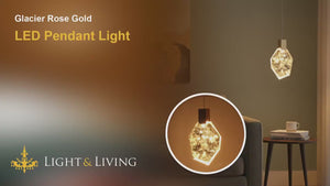 Glacier Rose Gold LED Pendant Light Video