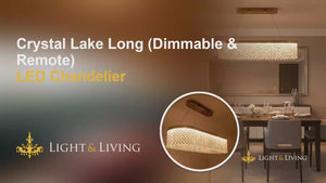 Buy Crystal Lake Long Dimmable Remote LED Chandelier video