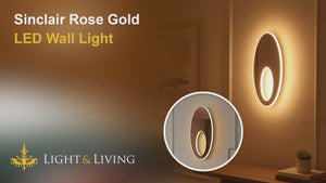 Sinclair Rose Gold LED Wall Light Video