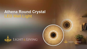 Buy Athena Round Crystal LED Wall Light video